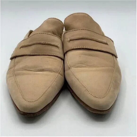 Frye Ellie Slip On Loafer Mules Tan Suede Leather Size 8 - Picture 4 of 9